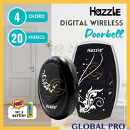 HAZZLE DIGITAL WIRELESS DOORBELL with Remote Control 4 Chord 20 Music Energy Saving Battery Door Bel