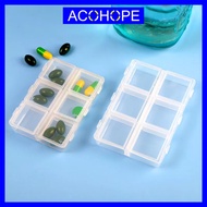 Afope Jewelry Box Accessories Plastic Storage Jewelry Box 6 Grids 1 PCS - HK6