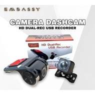Camera Dashcam DVR Embassy Front Rear - REC USB RECORDER