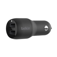 Belkin CCB001btBK Dual USB Car Charger 24W Boost Charger(By Lazada Superiphone)
