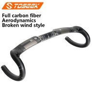 【on hand】TOSEEK Road Bike Handle Bar Full Carbon Bicycle Dropbar for Road Bike 400/420/440mm Bicycle Bend Bar