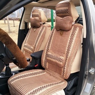 ST-🌊Car Seat Cushion Four Seasons Universal Four Seasons Universal Surrounded Linen Woven Van Car Truck Five-Piece Set A