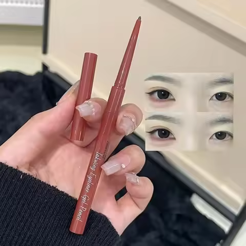 Ultra-fine Gel Eyeliner Pencil Pink Brown Under Eye Liner Pen Waterproof Matte Aegyosal Lying Silkwo