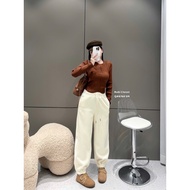 Flannel pants with studded pockets and thick cotton lining QCL1 (8768)