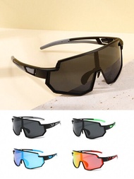 1對單體運動太陽眼鏡,大框架,彩色塗層,男女適用,時尚戶外護目鏡