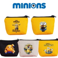 New Minions Printed Cartoon Portable Coin Money Bag, Adult Key Earphone Storage Bag, Party Gifts