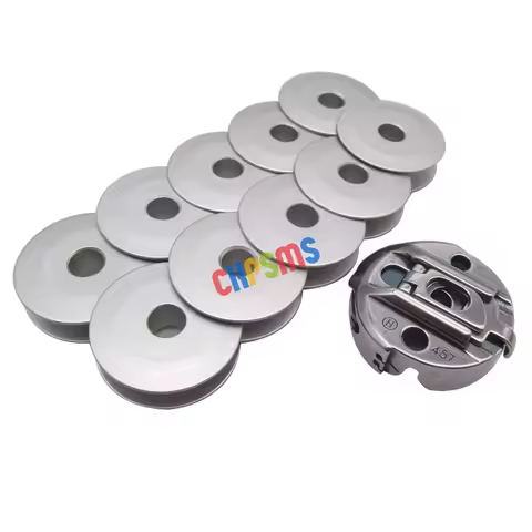 1SET #BC-457-NBL+233028 10PCS BOBBIN CASE & BOBBIN FOR SINGER 457A 457G 457U BROTHER B851 B852 JACK 