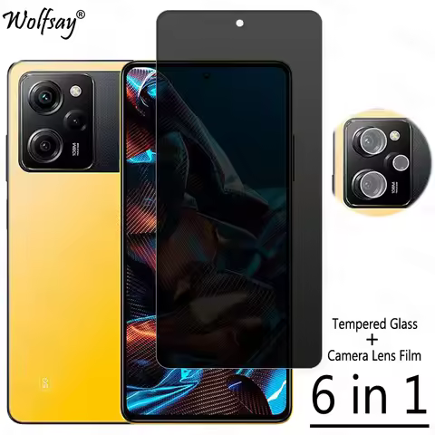 Privacy Screen Protector For Xiaomi Poco X5 Pro Anti-Spy Tempered Glass Poco X5 Pro Camera Lens Film