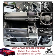 Honda Civic FE  2022-Present Carbon Trim Interior & Exterior Protector Cover For Car Accessories
