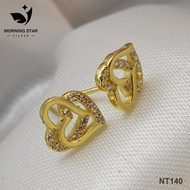 MORNING STAR 2022 Gold Coated 925 Italy Silver Jewelry Ladies Studs Earring NT140
