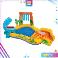 Intex Dinosaur Play Center with Slide Inflatable Kolam Gelongsor Play Ground 滑梯泳池 IT57444 NP 98in x 