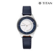 Titan Yin &amp; Yang White Dial Analog Leather Strap Watch for Women 2649SL03