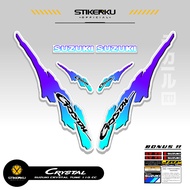 SUZUKI STRIPING CRYSTAL TUNE MOTIF X36 STICKER CRYSTAL TUNE CUSTOM STICKER ORIGINAL CRYSTAL MOTORCYC