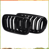 Front Kidney Grille Double Slat Sport Grill For X5 F15 X6 F16 X5M F85 X6M F86 2013-2019 (Gloss Black