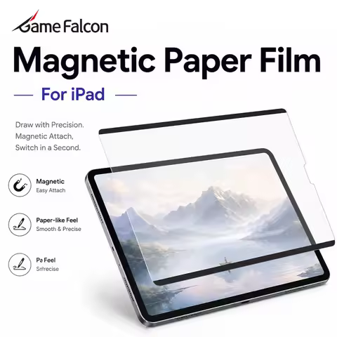 Magnetic Like Paper Film For iPad A16 Air 11 M4 M3 M2 5 4 10 9 10th 9th Generation Pro 11th 13 M5 12