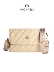 MICHAELA Multi Compartment Sling Bag Oblique Quilte Glossy Crossbody Bag for Work Dates HB6506078 CX