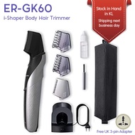 Panasonic ER-GK60 iShaper Electric Body Hair Trimmer and Groomer for Men Cordless 3 Comb Attachments