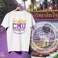 CMU Chiang Mai University T-Shirt Set 2 Available In 3 Colors: White Purple Black Cool To Wear Colle