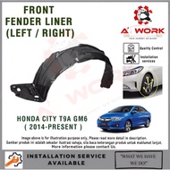 OEM HONDA CITY T9A GM6 ( 2014 - PRESENT ) FRONT FENDER LINER PROTECTOR DAUN PISANG DEPAN FENDER UNDER COVER OEM TECH