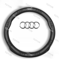 YY Audi Steering Wheel Cover, A6, Q7, Q2, A4, A3, A1, Q5, A8, Anti-slip Sweat-absorbent, Cowhide Mat