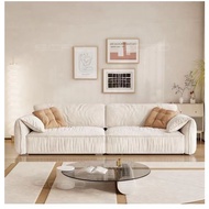 Modern Cream Style Elephant Ears Fabric Sofa Set Living Room Tech Fabric Sofa Small Household Dual Purpose