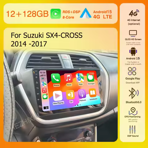 2k 8core Android 15 For Suzuki SX4 S-Cross 2014 2015 2016 2017 Carplay Auto Car Radio Multimedia Pla