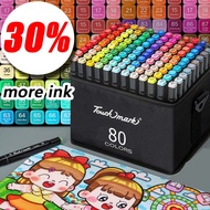 Lukisan penanda Manga Sketching Markers bekalan sekolah seni penanda tetap 30/60/80 warna