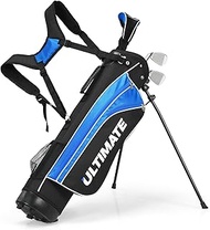 OFFICEJOY Junior Golf Clubs Set, Youth Golf Clubs w/Golf Stand Bag, 3# Fairway Wood, 7# & 9# Irons,