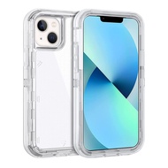 iPhone 13/13 Pro/13 Pro Max Hybrid Clear Phone Case Heavy Duty Protective Dual Layer Shockproof Case with Hard PC Bumper For iPhone 13 Mini Soft TPU Back Transparent Cover