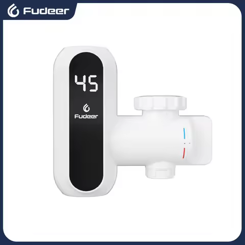 Fudeer Water Heater Faucet Instant Tankless Electric Heating Water Tap Adapter Kitchen Instant Heati