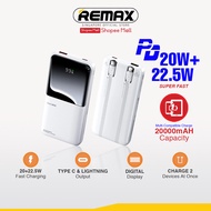 [Remax Energy] RPP-679 Cynile Series 10000mAh 20W+22.5W LED Display with 2 Fast Charging Cables Powe