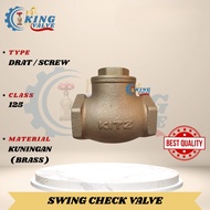 SWING CHECK VALVE KITZ BRASS TABOK KITZ 3/ 8" INCH - 2" INCH THREAD ORIGINAL SCREW/ water pipe joint