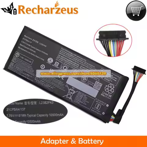 New 81Wh L23B2PK0 Battery 7.76V 10500mAh Expand Capacity for Lenovo Legion Go 8APU1 AMD Z1 Extreme G