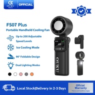 OUKU Portable Fan FS07 Plus | 1s Cooling Chip | 200-Speed | Foldable with 2 Light Modes