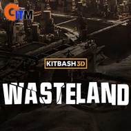 KITBASH3D - WASTELAND | POST-APOCALYPTIC 3D CITY ASSET PACK | DIGITAL DOWNLOAD | BLENDER UNITY UNREA
