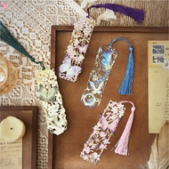 Butterfly Mental Bookmark with Chain, Hollow Oil Painting Cute Book Marks for Reading Women Book Lov