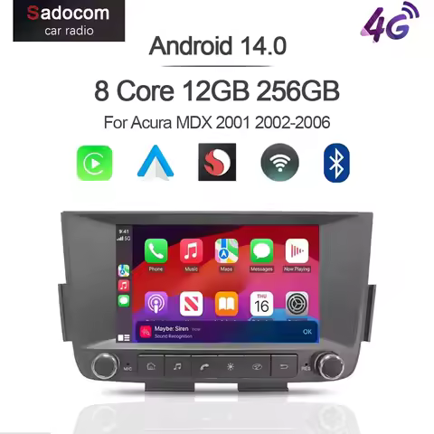CarPlay 6.2'' Android 14.0 Car Android Player 12GB 256G multimedia car radio stereo GPS WiFi For Acu