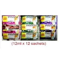 Pantene Shampoo Sachets sold per 1 dozen (12ml x 12 sachets)