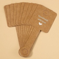 100pcs Hang Tag Label Aksesoris Tag Label Gantung Perhiasan Aksesoris Label Gelang Persegi