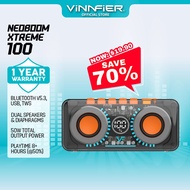 (Limited Deal) Vinnfier Neoboom Xtreme 100 Portable Bluetooth Speaker 50W Transparent RGB Light