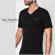 GUY LAROCHE เสื้อยืดชายสีดำ BODY FIT (JVV2423R8BL)