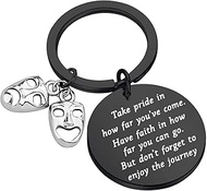 FUSTMW Drama Keychain Theater Gift Comedy Tragedy Masks Keychain Drama Graduation Gifts for Drama St
