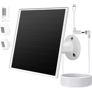 6W Solar Panel for Ring Camera, Solar Charger with DC35*135 Port and 3M/9.8FT Cable (Barrel Plug to 