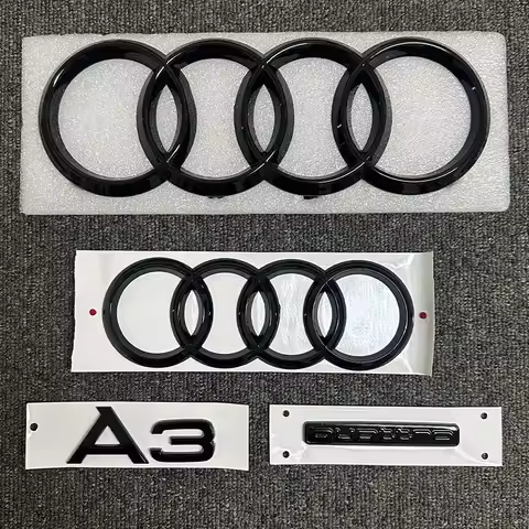 Automobile ABS letters are suitable for Audi A3 combination suit, and the front and rear rings are m