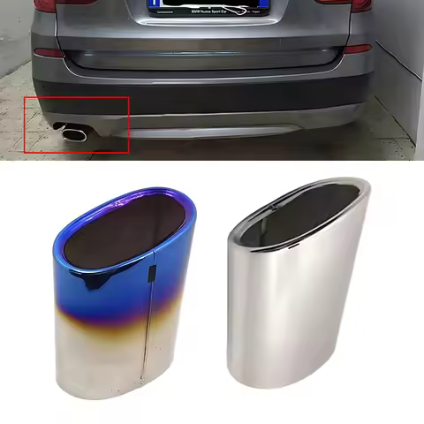 1 Piece For BMW 318 X3 E83 F25 2005-2012 Stainless Steel Exhaust Pipe Muffler Tailpipe Muffler Tip C