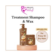 Watson Argan Anti-Frizz Treatment Shampoo & Treatment Wax I For Frizzy Or Dry Hair (400ml & 500ml)