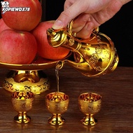 KOPIEWDX78JQ Tea Pot, Vintage Decorative Golden Temple Cup, Household Classic Ornament Wine Glasses