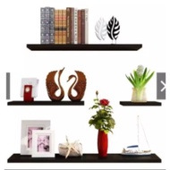 4pcs Wooden Shelf Wall Book Shelf Home Decor Floating Hanging Shelves Display Rack Wall hanging TV