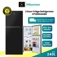 Hisense 240L 2 Door Fridge Refrigerator RT286N4ABN Peti Sejuk Peti Ais 冰箱 冰橱 Hisense Fridge Large Ca