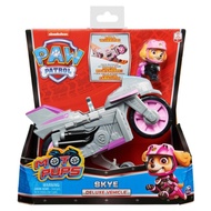 PAW PATROL Skye motorbike runs on Paw Patrol's head